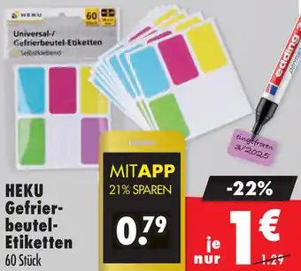 Mäc Geiz HEKU Gefrierbeutel Etiketten Angebot