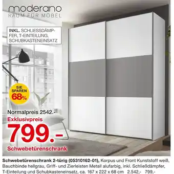 Möbelzentrum Pforzheim Moderano schwebetürenschrank 2-türig Angebot