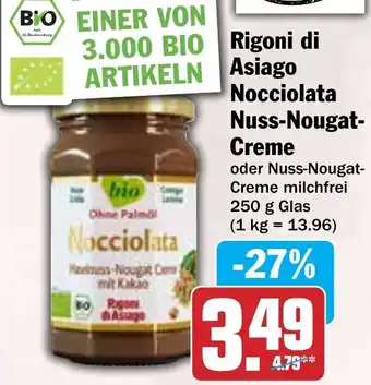 Hit Rigoni di Asiago Nocciolata Nuss-Nougat Creme Angebot