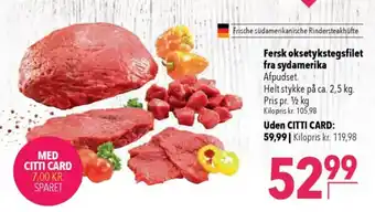 CITTI Markt Fersk oksetykstegsfilet fra sydamerika Angebot