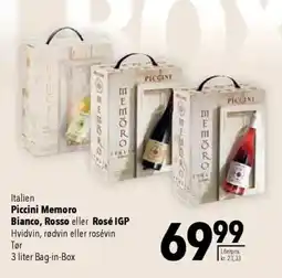 CITTI Markt Piccini Memoro Bianco, Rosso eller Rosé IGP Angebot