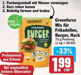 HIT Greenforce Mix für Frikadellen, Burger, Hack Angebot