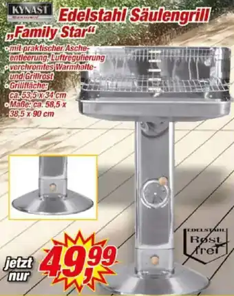 Posten Börse KYNAST Edelstahl Säulengrill Family Star Angebot