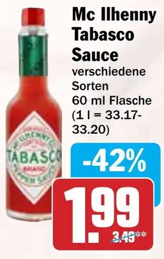 Hit Mc Ilhenny Tabasco Sauce Angebot
