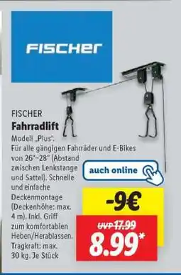 Lidl FISCHER Fahrradlift Angebot