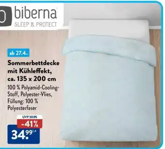 Aldi Nord Sommerbettdecke mit Kühleffekt, ca. 135 x 200 cm Angebot