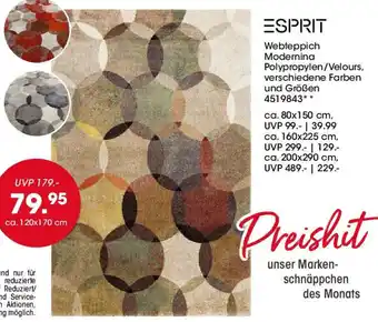 Möbel Martin ESPRIT Webteppich Modernina Angebot