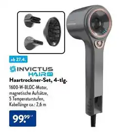 Aldi Nord INVICTUS HAIR D7 Haartrockner-Set, 4-tlg Angebot