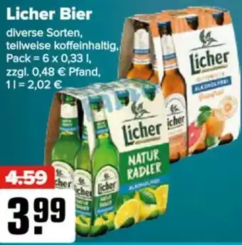 Logo Getränkemarkt Licher Bier Angebot