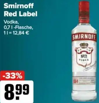Logo Getränkemarkt Smirnoff Red Label Vodka Angebot