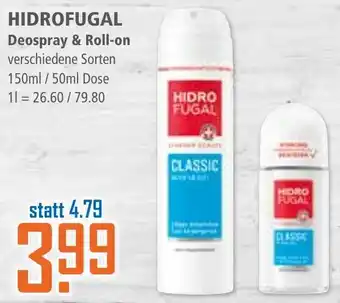 Klaas und Kock HIDROFUGAL Deospray & Roll-on Angebot