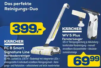 Euronics Kärcher fc 8 smart signature line hartbodenreiniger oder wv 5 plus fenstersauger Angebot
