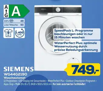 Euronics Siemens wg44g2190 waschautomat Angebot