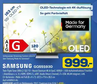 Euronics Samsung gq55s93d Angebot