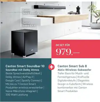 Euronics Canton smart soundbar 10 oder smart sub 8 Angebot