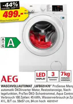 Höffner Aeg waschvollautomat „l6fbg51470“ Angebot