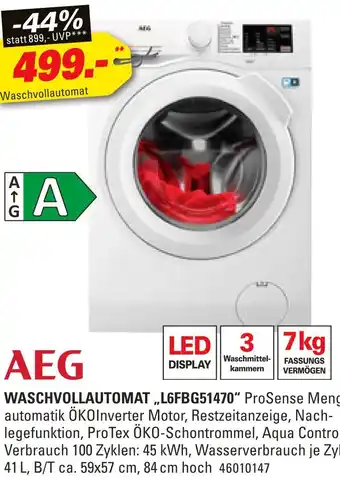 Höffner Aeg waschvollautomat „l6fbg51470“ Angebot