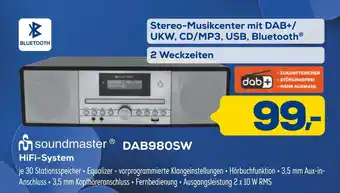 Euronics Soundmaster hifi-system dab980sw Angebot