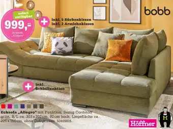 Höffner Bobb ecksofa allegro Angebot