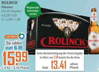 Klaas und Kock ROLINCK Pilsener Angebot