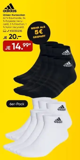Galeria adidas Unisex-Kurzsocken Angebot