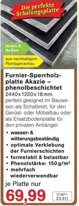Jawoll Furnier-Sperrholzplatte Akazie phenolbeschichtet Angebot