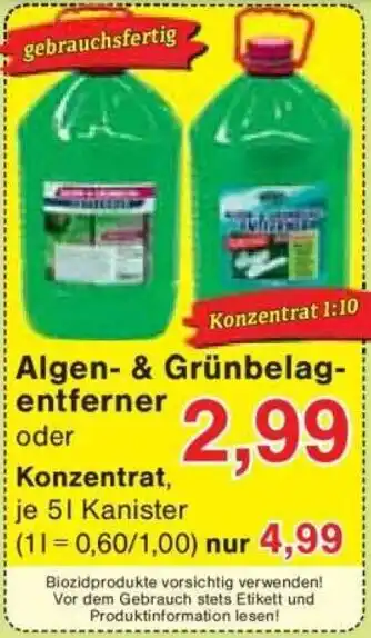 Jawoll Algen- & Grünbelagentferner Angebot