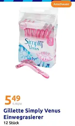 Action Gillette simply venus einwegrasierer Angebot
