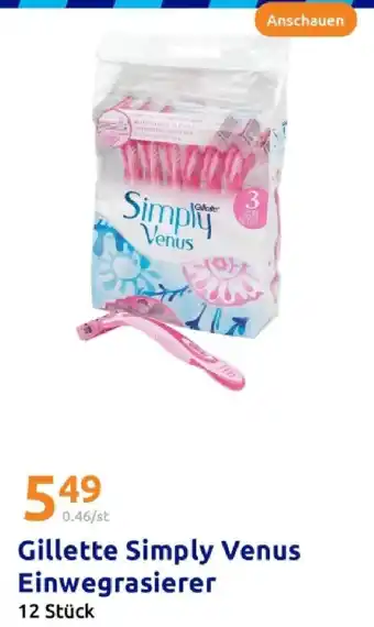 Action Gillette simply venus einwegrasierer Angebot