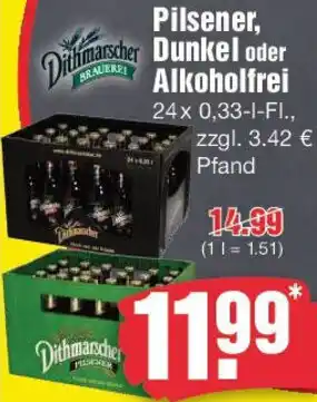 Edeka Dithmarscher Pilsener, Dunkel oder Alkoholfrei Angebot