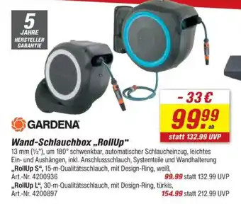 toom Baumarkt GARDENA Wand-Schlauchbox,,RollUp" Angebot