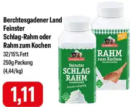 Feneberg Berchtesgadener Land Feinster Schlag-Rahm oder Rahm zum Kochen Angebot