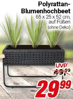 CENTERSHOP Polyrattan Blumenhochbeet Angebot