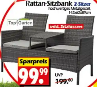 Wreesmann Rattan-Sitzbank 2-Sitzer Angebot