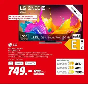 MediaMarkt Lg 55 qned 86 t6a 55 qned tv Angebot
