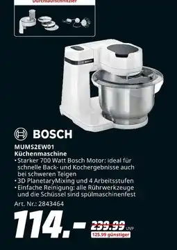 MediaMarkt Bosch mums2ew01 küchenmaschine Angebot