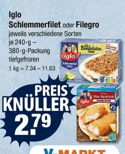V Markt Iglo schlemmerfilet oder filegro Angebot