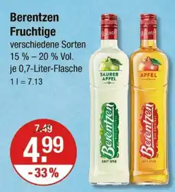 V Markt Berentzen saurer apfel oder apfel Angebot
