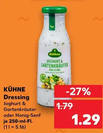 Kaufland Kühne joghurt & gartenkräuter oder honig-senf Angebot