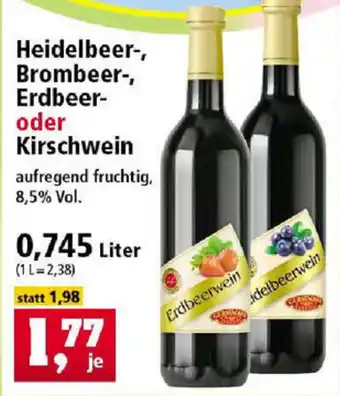 Thomas Philipps Heidelbeeren, Brombeer, Erdbeer oder Kirschwein 0,745L Angebot