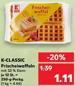 Kaufland K-CLASSIC Frischeiwaffeln Angebot