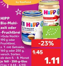 Kaufland HIPP Bio-Mahlzeit oder Fruchtbrei Angebot