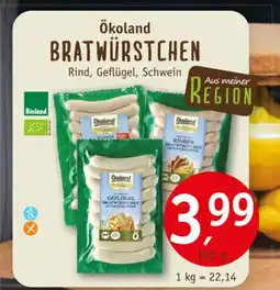 Erdkorn Biomarkt Ökoland bratwürstchen Angebot