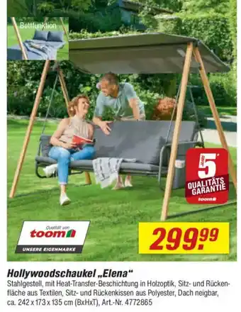 toom Baumarkt Hollywoodschaukel,,Elena" Angebot