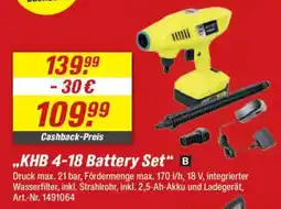 toom Baumarkt KARCHER ..KHB 4-18 Battery Set" Angebot