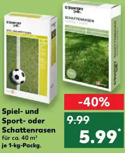 Kaufland Country Side Spiel- und Sport- oder Schattenrasen Angebot