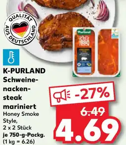 Kaufland K-PURLAND Schweinenackensteak mariniert Angebot