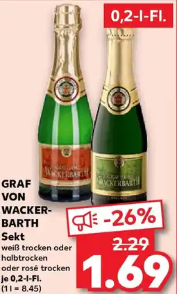 Kaufland GRAF VON WACKERBARTH Sekt Angebot