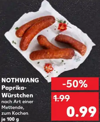 Kaufland NOTHWANG Paprika Würstchen Angebot