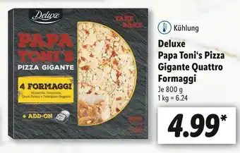 Lidl Deluxe papa toni‘s pizza gigante quattro formaggi Angebot